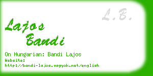 lajos bandi business card